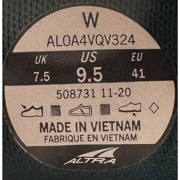 ALTRA Rivera Green Teal Athletic Running Shoes ALOA4VQV324 Women’s Size 9.5 - Picture 8 of 8